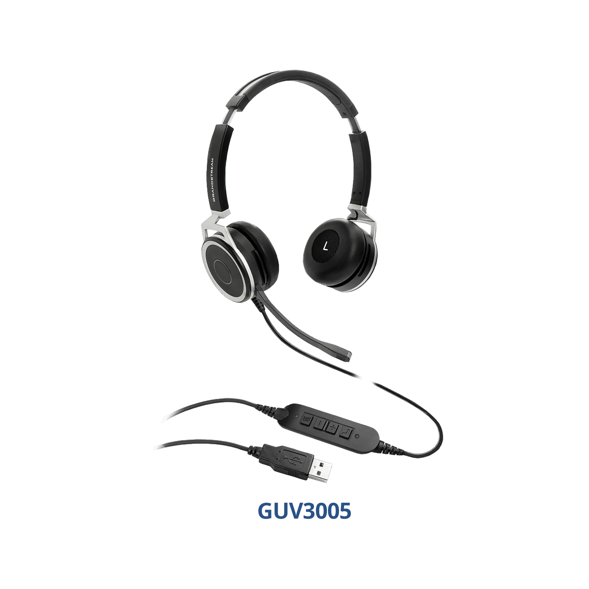 Grandstream HD USB Headsets with Noise Canceling Mic - GRANDSTREAM-GUV3005 New - GRANDSTREAM-GUV3005 - Reef Telecom