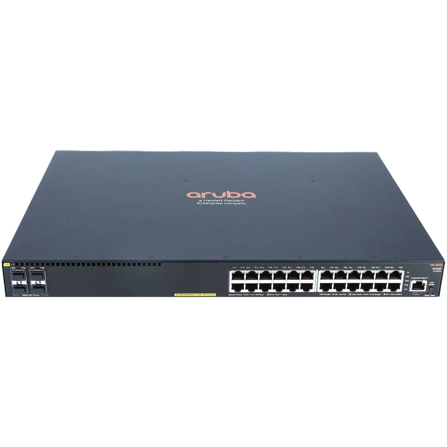HP Aruba 2930F 24 Port PoE+ 4 SFP Switch - JL261A New - JL261A - Reef Telecom
