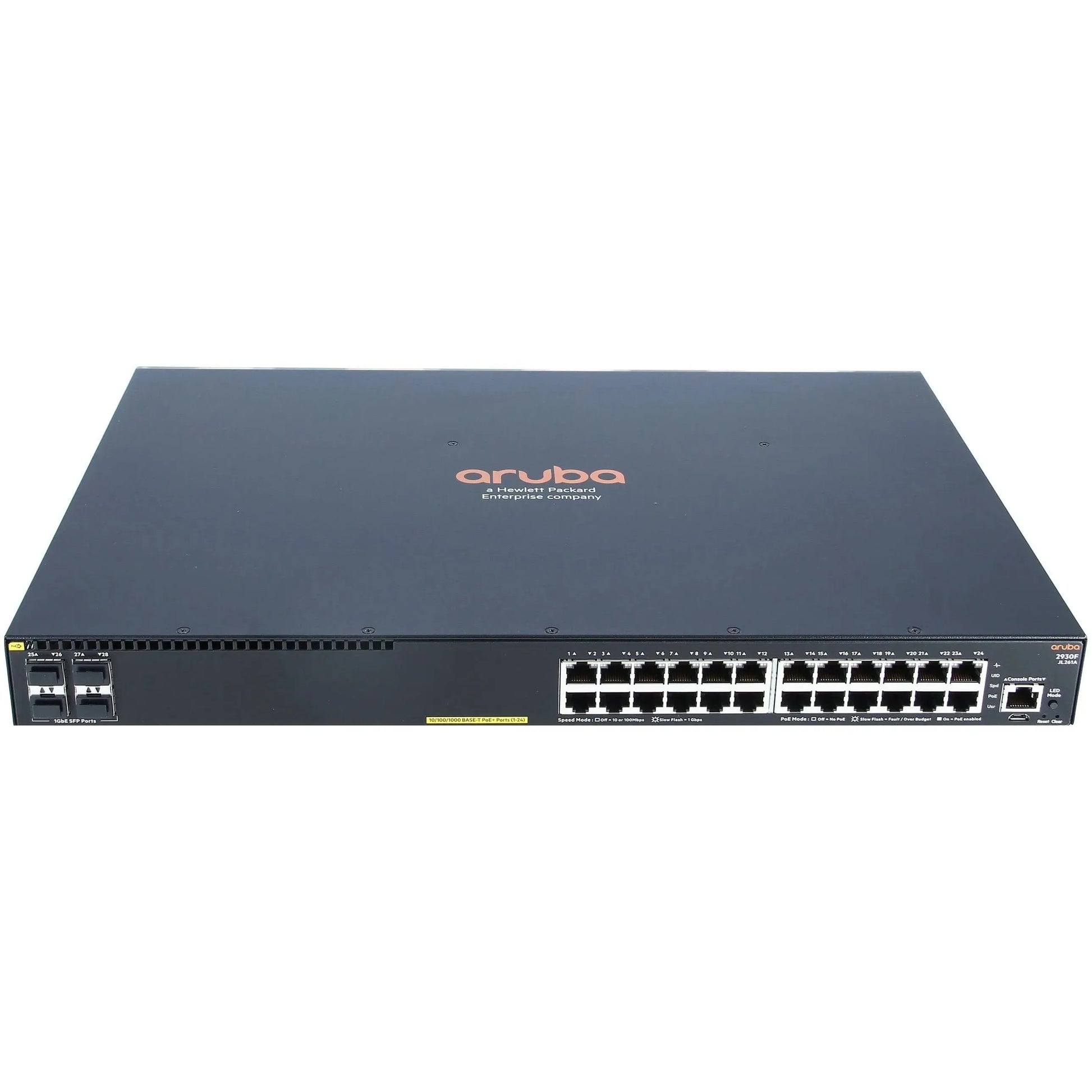 HP Aruba 2930F 24 Port PoE+ 4 SFP Switch - JL261A New - JL261A - Reef Telecom