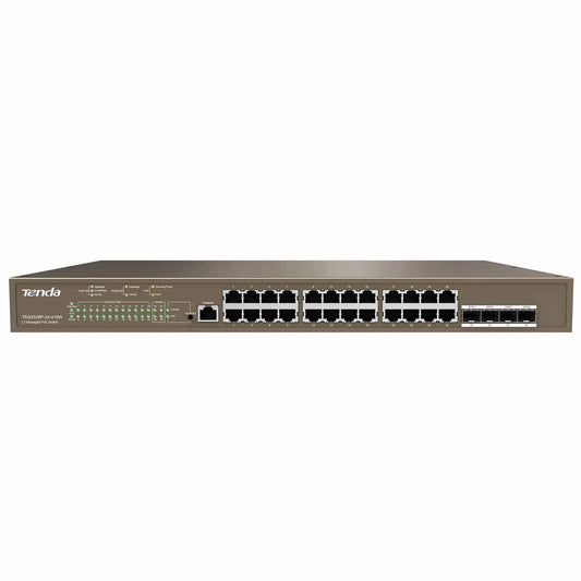 Tenda TEG5328P-24-410W 24 Port L3 Managed PoE Switch - TEG5328P-24-410W - New